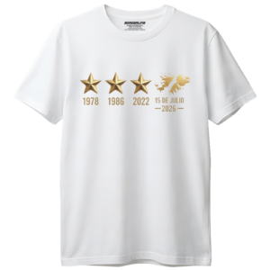 Remera 3 Estrellas y Malvinas | Blanca
